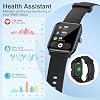 Smart Watches for Women Men, 1.85 HD Touchscreen Fitness Tracker with Call & Message Alerts, 24/7 Heart Rate/Sleep Monitor,100+ Sport Modes, 2ATM Waterproof Smart Watch for Android iPhone (Black)