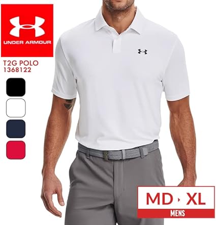 【大きいサイズ】 UNDER ARMOUR ホワイト ポロシャツ（半袖） UNDER ARMOUR アンダーアーマー ポロシャツ 半袖 メンズ UA
