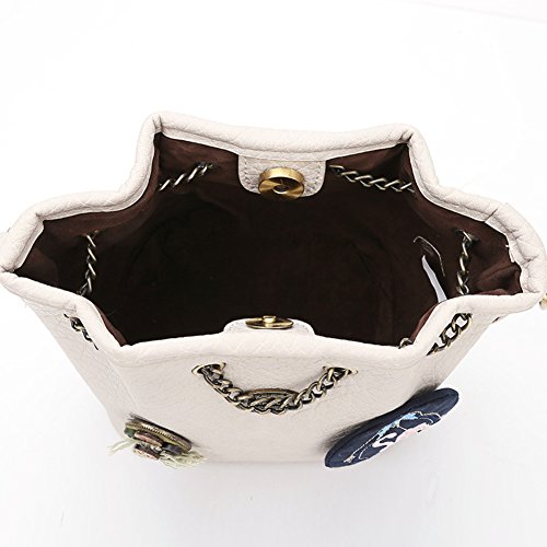 Sac à main seau avec chaîne rétro et double portée épaule confortable - 4