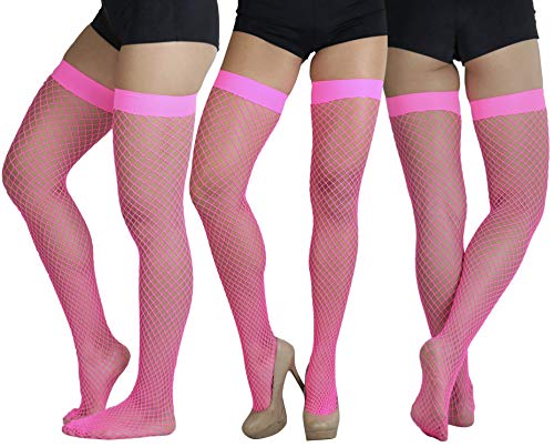 Image of ToBeInStyle Womens Versitile and Stylish Every-day Fishnet Thigh Highs
