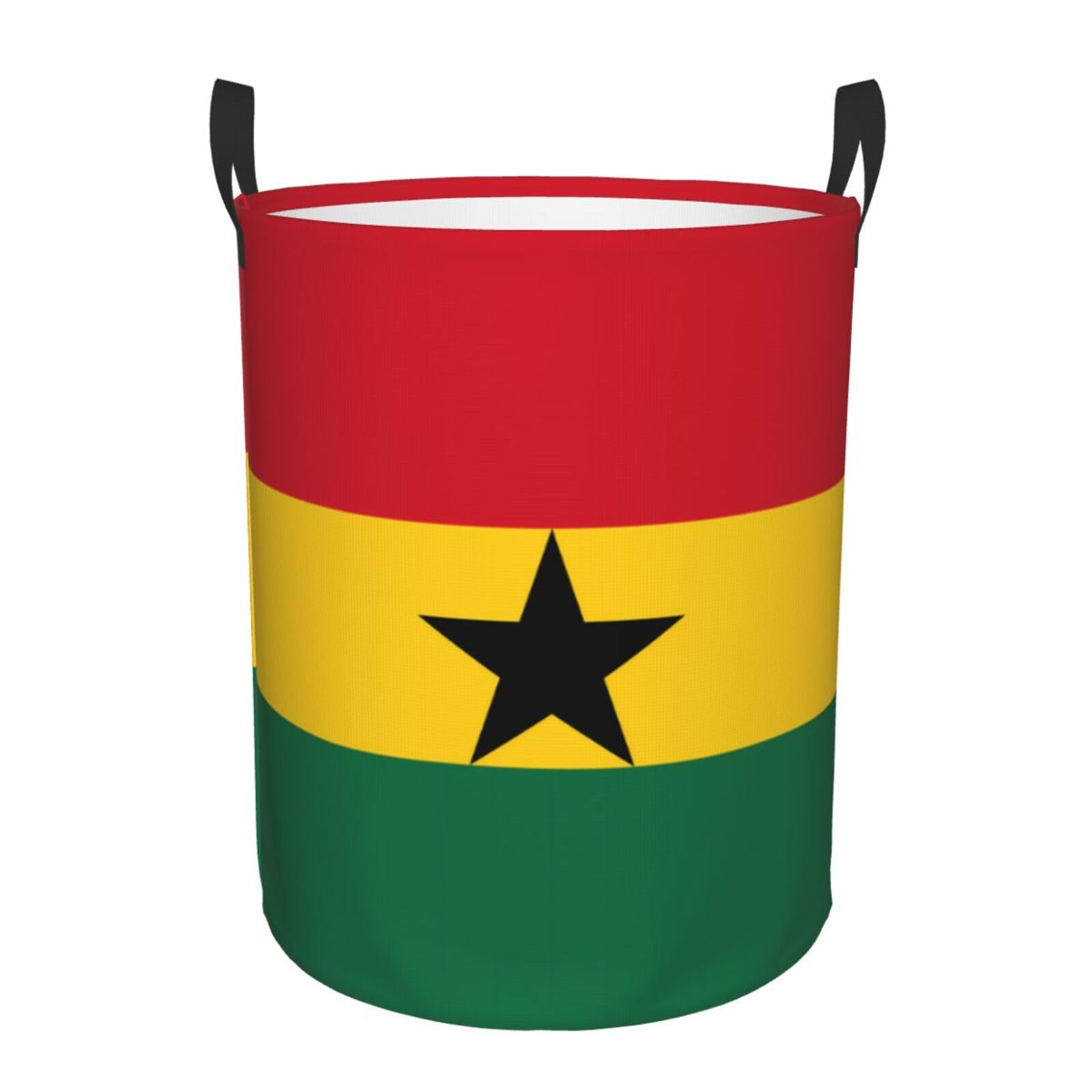 M Circular Hamper Flag of Ghana Print for Dirty Clothes