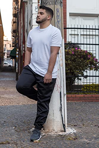 Calça Jogger Plus Size Masculina Treino Academia Tamanhos Grandes Elástico Bolsos Laterais 106 COR:P