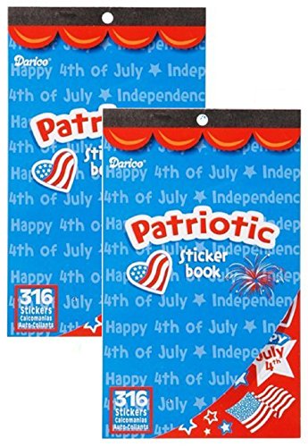 2 Books of PATRIOTIC USA Mini Stickers 632 total - 4th of JULY - Memorial Day ARTS & Crafts