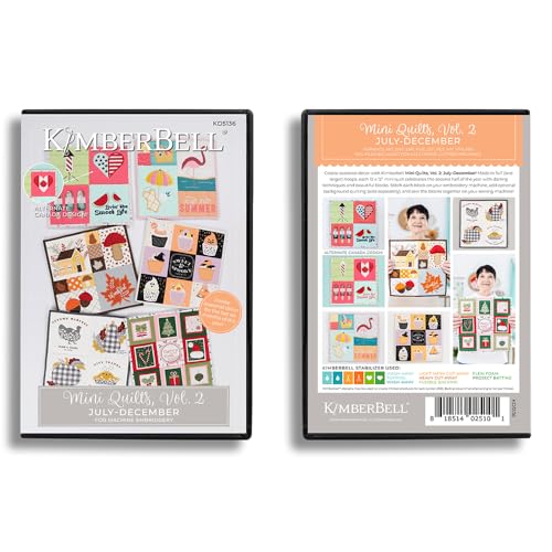 Kimberbell Mini Quilts Volume 2 Bundle – Machine Embroidery CD (July–December) and 15-Piece Embellishment Kit | Seasonal 12"x12" in-The-Hoop Quilting Projects for 5x7 or Larger Hoops by Kimberbell - Image 2