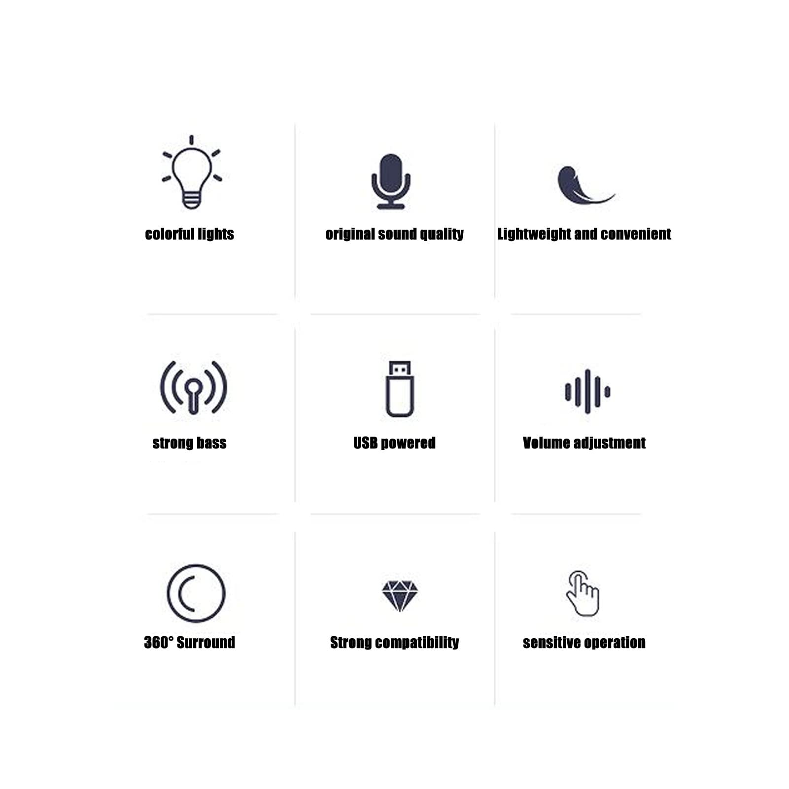 Altoparlanti per Computer, Due Unità Audio Indipendenti, Suono Surround Stereo 3D, L'uso Della Tecnologia di Prevenzione Magnetica, Effetti di Luce Rgb, Design USB per Computer