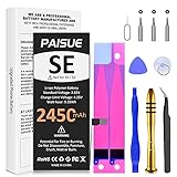 Battery for iPhone SE, Upgraded 2450mAh High Capacity Replacement Battery, New 0 Cycle Li-Polymer Battery with Complete Professional Repair Tool Kit and Instruction