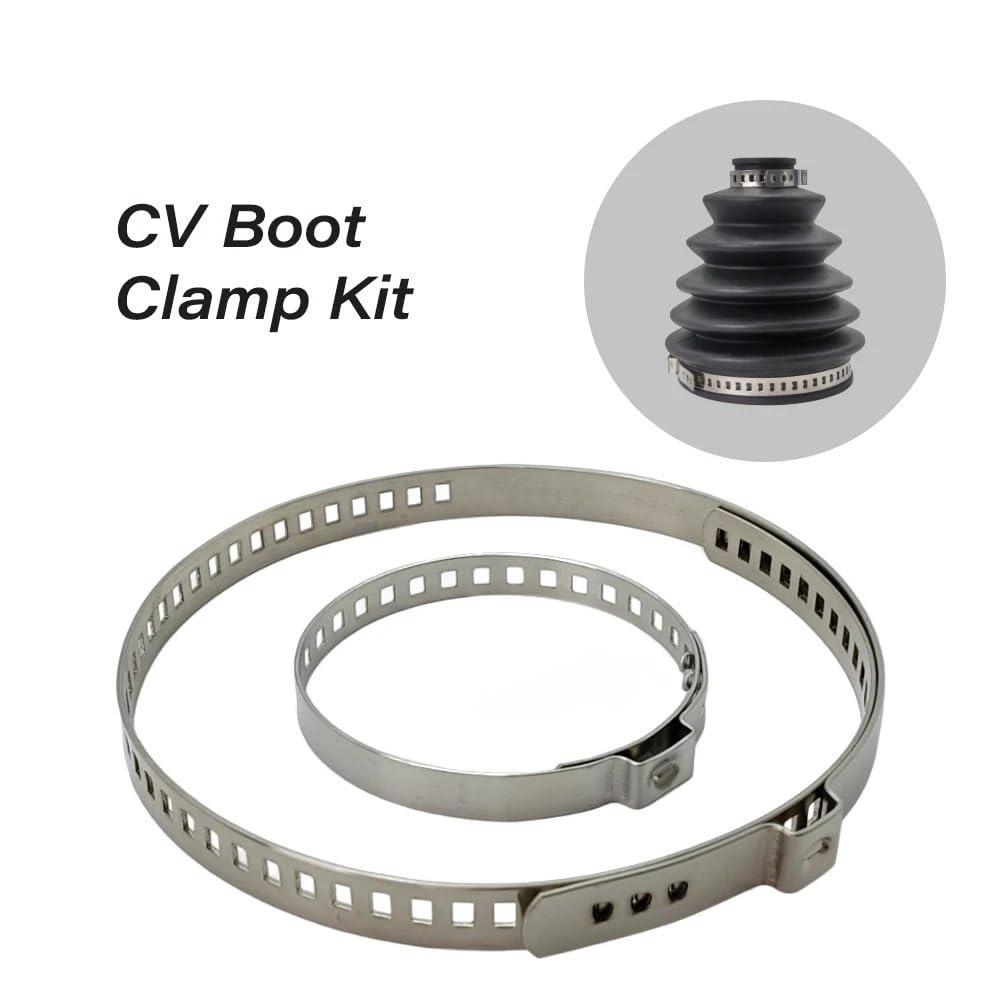 CV Joint Boot Kit 10/20/50/100 szt. 20-120 mm uniwersalne zaciski ze stali nierdzewnej do zestawu osłon przegubów homokinetycznych wału napędowego z pojedynczym uchem(100pcs-20-50mm)