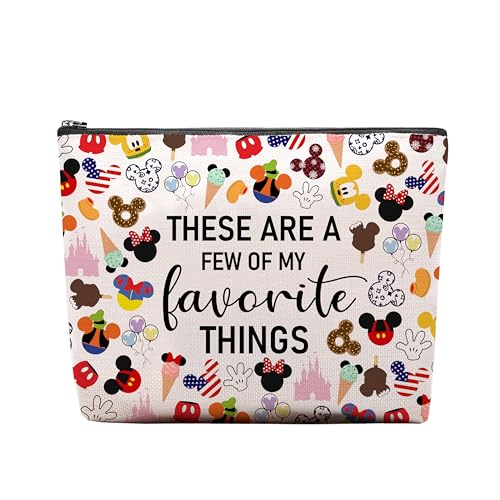 Vacation Trip Gift Fairytale Fans Makeup Cosmetic Bag Mouse Family Trip Snacks Makeup Bag Magic Kingdom Gift Mouse Favorite Things Zipper Pouch