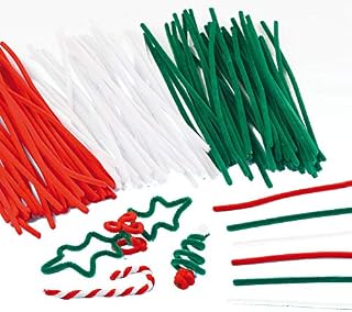 Baker Ross EX798 Christmas Pipe Cleaners Value Pack  Creative Art Supplies for Kids, Crafts and Decorations (Pack of 120)