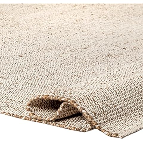 S & L Homes Hand Woven Jute Cotton Rug Cover