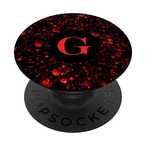 Phone Pop Up Holder,Space Galaxy Black and Red Cool Letter G PopSockets Agarre y Soporte para Teléfonos y Tabletas