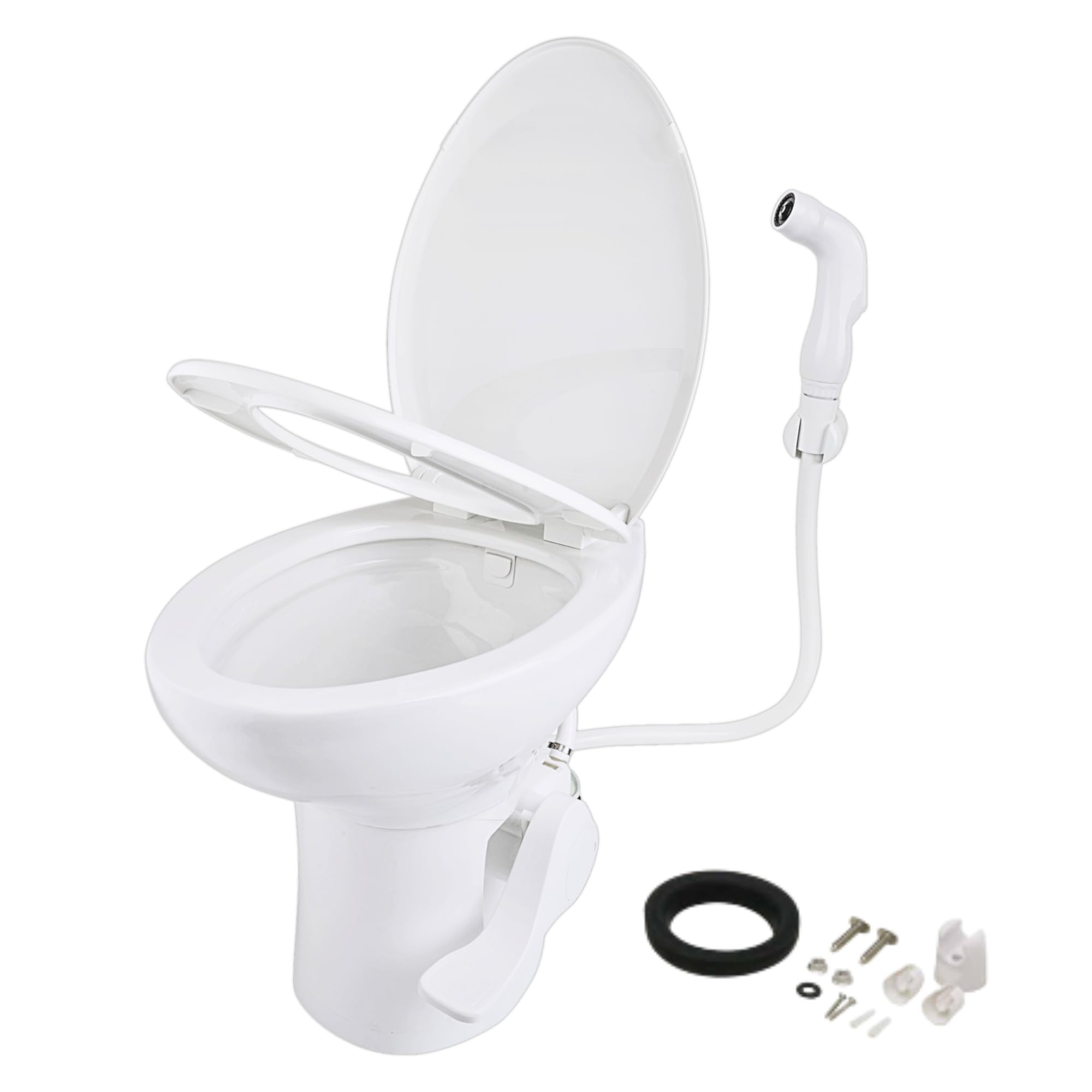 SEAFLO Porcelain RV Toilet with Sprayer