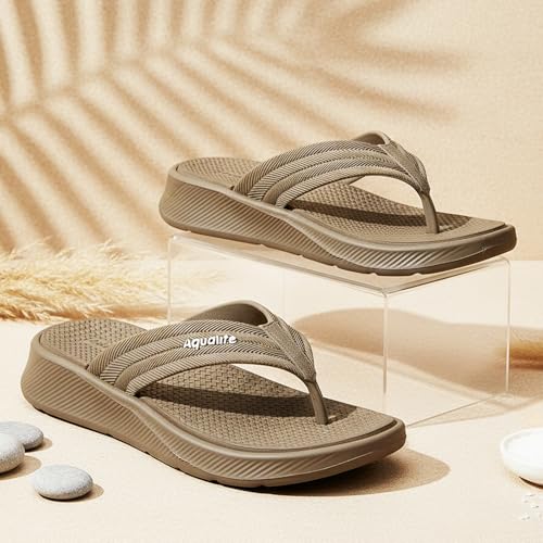 Image of Aqualite NEO-276 Men Slide Slippers with Comfotable EVA Sole Slip-On Flat Flip Flops, Sliders, Chappal & Comfort Insole Slipper for Men