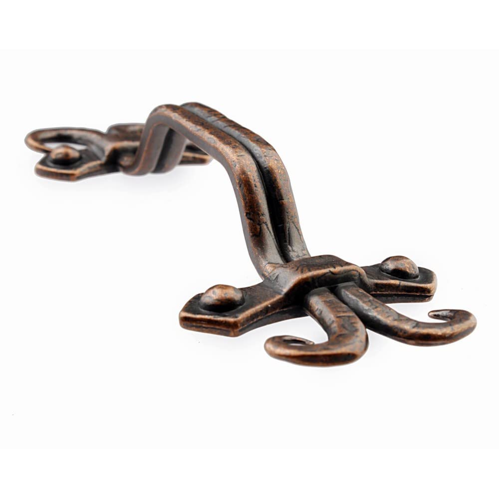 KHTUMEWARE-P88755AC10 Antique Copper Cabinet Pulls CTC 3-3/4 in (96 mm) 10-Pack in Antique Copper — KHTUMEWARE