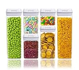 Numyton Airtight Food Storage Container Set of 6 with Lids made by Durable BPA-free Plastic for Keeping Food Dry & Fresh