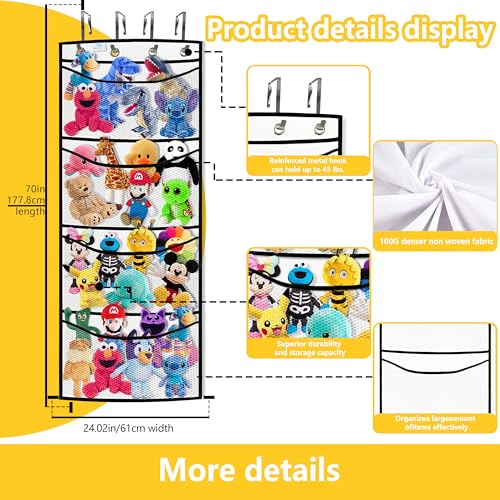 stuffed-animal-storageThe-solution-you-have-been-looking-forstuff-animal-organizerHolds-a-lottoy-storageWay-better-than-the-ceiling-hammocksover-the-doorstuffy-storageWhiteBlack stuffed animal storageThe solution you have been looking forstuff animal organizerHolds a lottoy storageWay better than the ceiling hammocksover the doorstuffy storageWhiteBlack