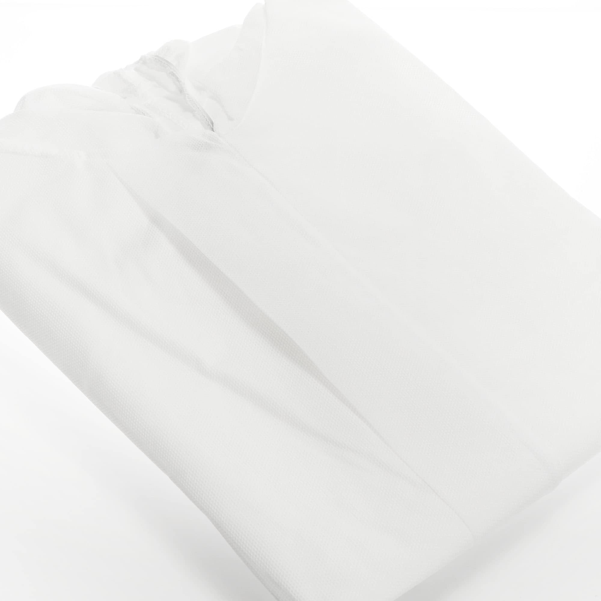 com-four® 10x kombinezon ochronny z kapturem i zamkiem blyskawicznym - kombinezon malarski jednowarstwowy rozmiar uniwersalny - wzrost od 160 do 200 cm - odziez ochronna (10 sztuk - bialy)