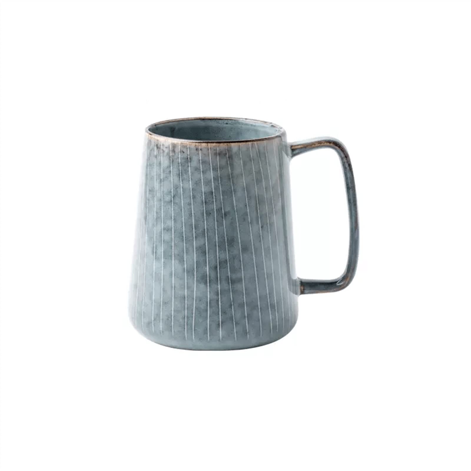 Nowoczesny styl 650 ml retro pionowy ziarno ceramiczny kubek do kawy dom osobowość super pojemność kubek biuro kreatywna herbata do gorącej czekolady