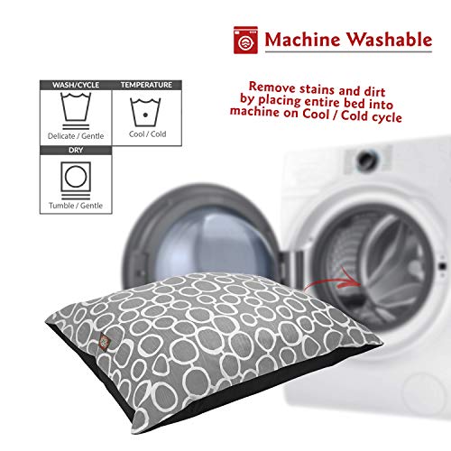 Image of Majestic Pet Rectangle Medium Dog Bed Washable - Non Slip Comfy Pet Bed - Dog Crate Bed Super Value Pillow Dog Bed - Dog Kennel Bed for Sleeping - Dog Bed Medium Breed 35 x 28 Inch - Fusion Gray