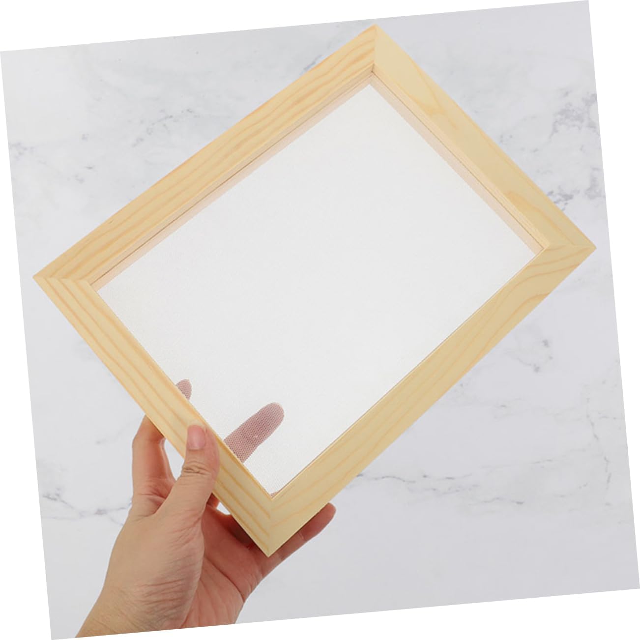 Hohopeti 2Pcs Paper Making Kit with Wooden Frame and Mesh Screen DIY Craft Mold for Handmade Paper Compact for Easy Use for Card Making and Nature Journals