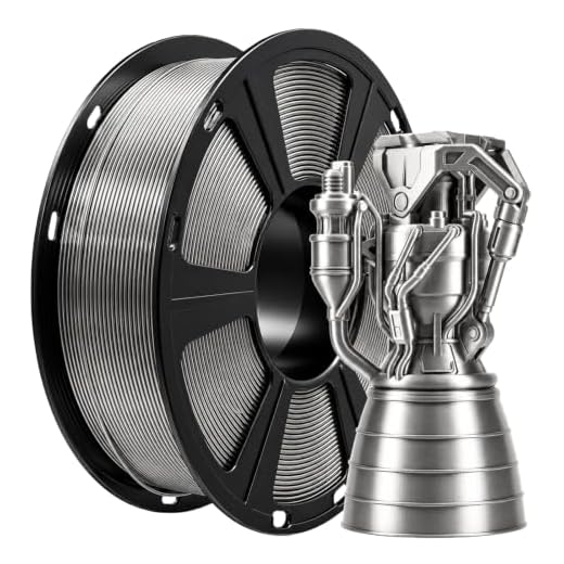 ⚡ TEQStone Metallic PETG Filament 1.75mm, 3D Printer Filament with Stunning Metal Luster, +/- 0.02mm Precision, 1kg Spool (2.2lbs) for FDM Printers, High Strength & Odorless, Silver