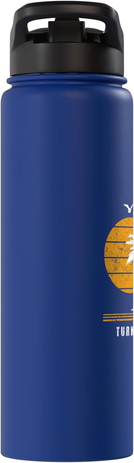 Turks & Caicos Islands, Caribbean Vacation Souvenir Stainless Steel Insulated Water Bottle