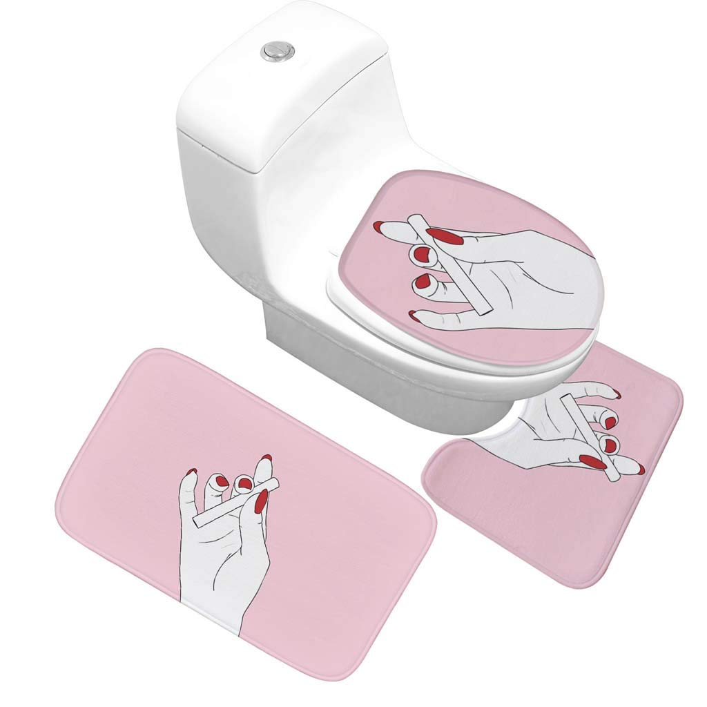 Tapis de bain eau absorbant 3 pièces flanelle taille Small motif 4