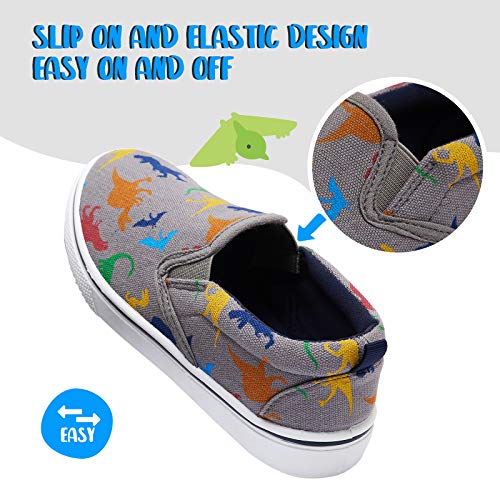 Image of K KomForme Boys & Girls Slip on Shoes, Toddler Canvas Walking Shoes | Lightweight, Comfortable