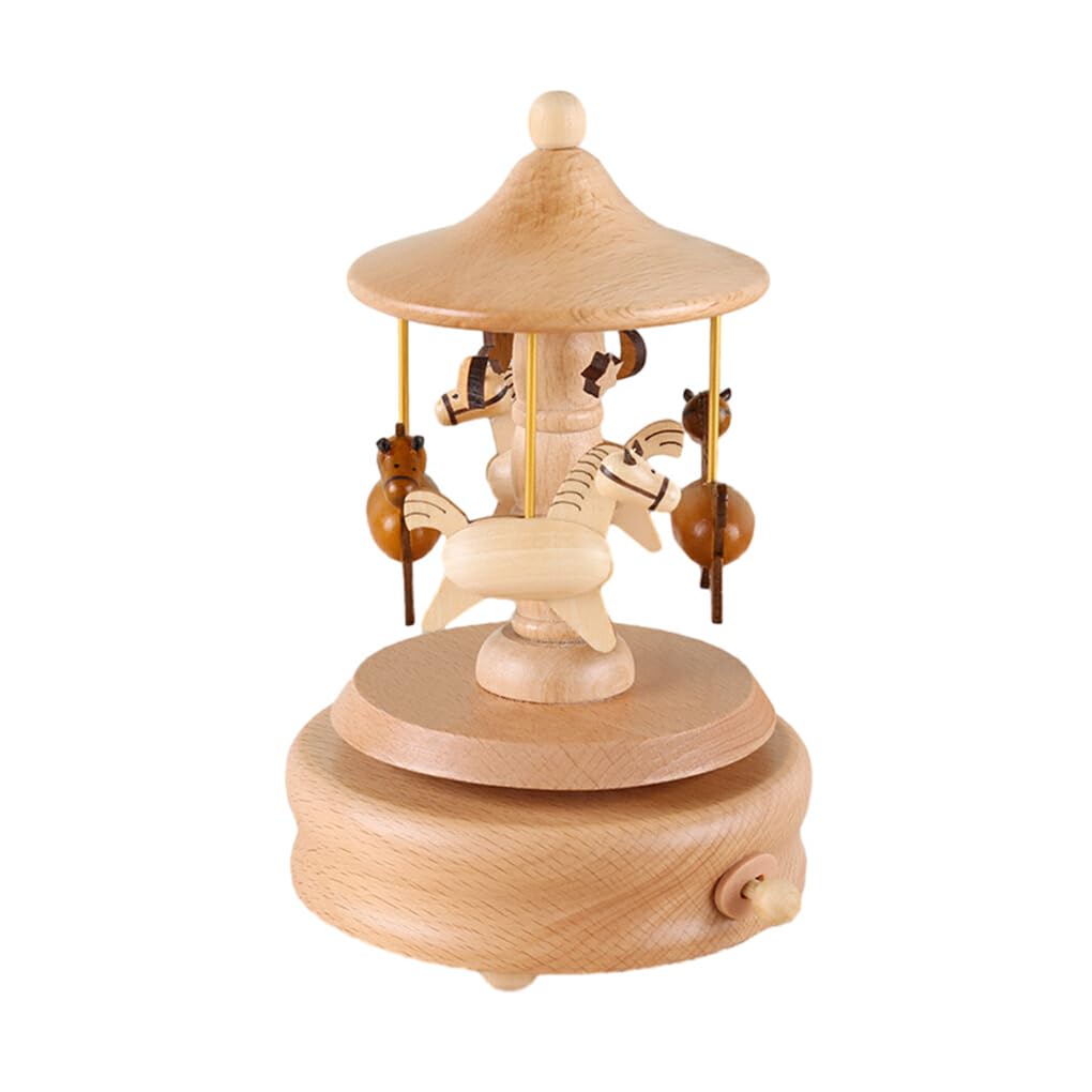 BEALIFE Castle Carousel Musical Box - Encantadora Caja de Sonido de música para cumpleaños y Navidad con Exquisita artesanía, Carrusel