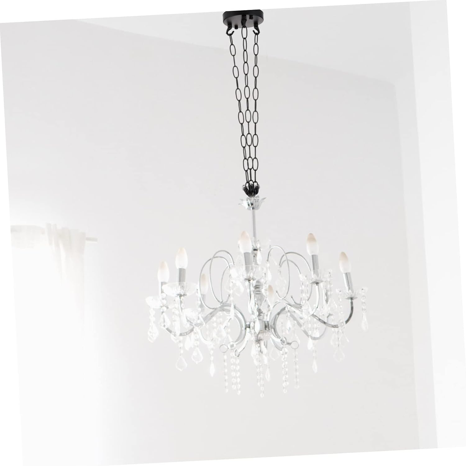 Toyvian Vintage Canopy Light Fixture Kit with Heavy Duty Ceiling Plate and Chain Easy to Install Pendant Lamp Accessories for Home Decor Includes Plate Chains
