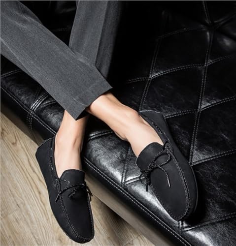 Mens Loafers Square Toe Faux Leather Driving Moccasins Boat Shoes Comfortable Anti-Slip Flexible Prom Outdoor Slip On4