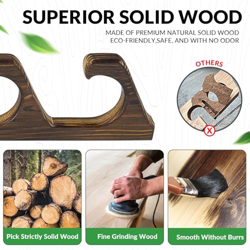 THKFISH Suporte de vara de pesca, suporte de vara de pesca de madeira para garagem doméstica, suport