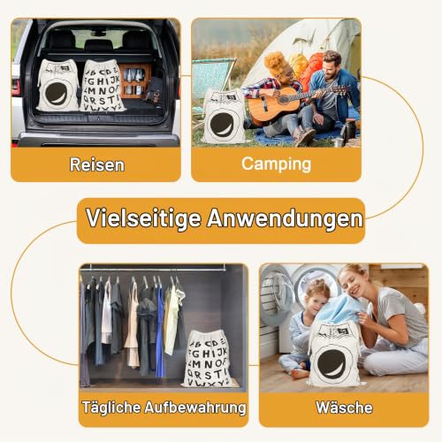 2 Stück Wäschesack Reise, Wäschebeutel Reise mit Kordelzug – Bild 7