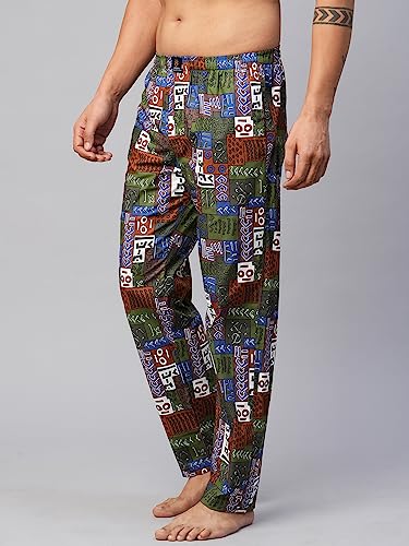 Image of Urban Scottish Men's Multicolor Cotton Lounge Pants- USPJ2309