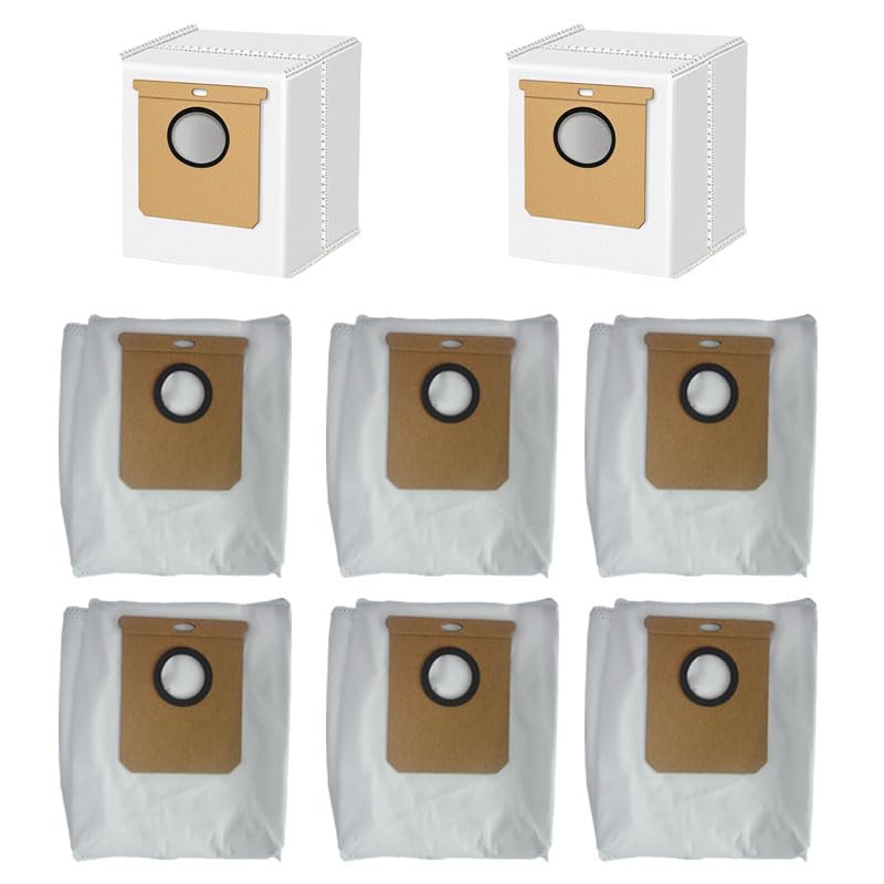 2.5L Bags for Eufy L60/L50 Series Self-Emptying Dock, Haier H9+, Conga Home 10000, 8090 Ultra, 9090 AI Vacuum Cleaner 8PCS Dust Bags for Eufy L50 SES L60 SES Self-Emptying Dock Vacuum Cleaner