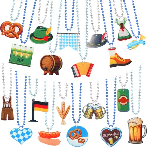 Cinnvoice 100 Pcs Oktoberfest Bead Necklaces Bulk...