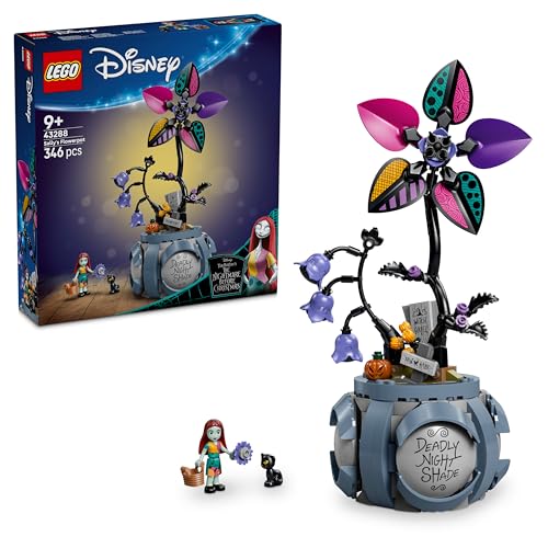 LEGO | Disney Vaso di Fiori di Sally Giocattolo - Decorazione per Camera da Letto con 2 Fiori Finti, 2 Mini Bamboline e Accessori - Regalo per Bambine da 9 Anni Fan di Nightmare Before Christmas 43288
