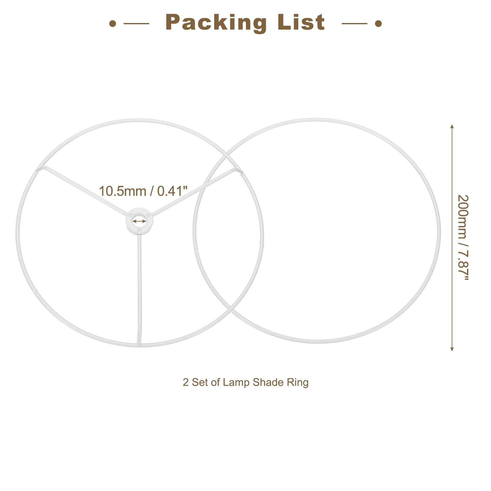 PATIKIL 7.9 Inch Lamp Shade Ring - Image 2