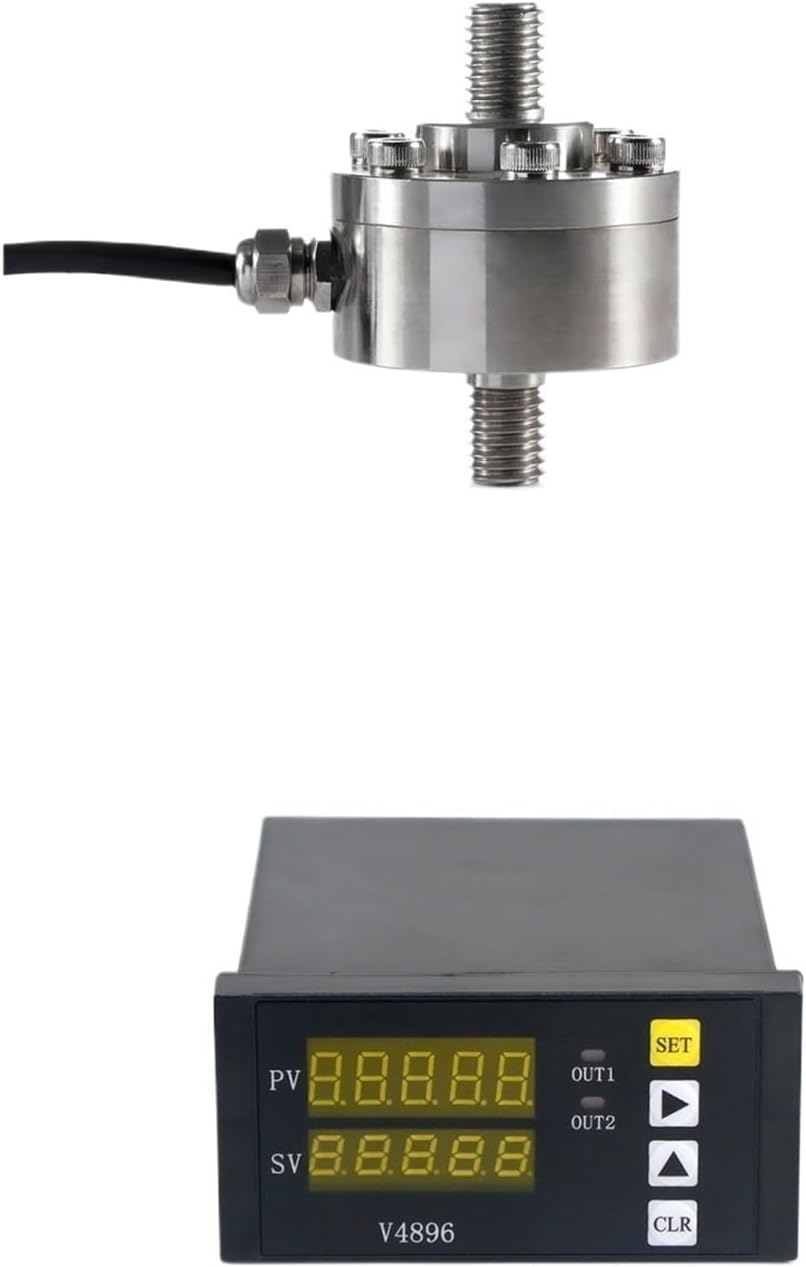 Bellows Load Cell Sensor with Indicator Display Compression and Tension Load Cells for Force Measurement 50KG 100KG 200KG 300KG(500KG and Indicator)