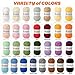 24 Pack 100% Milk Cotton Yarn for Crocheting, 1200g/3150yd Baby Yarn for Crocheting Soft, Fuzzy 5 Ply Cotton Crochet Amigurumi Yarn for Puzzle/Clothes&Crafts(Set A)