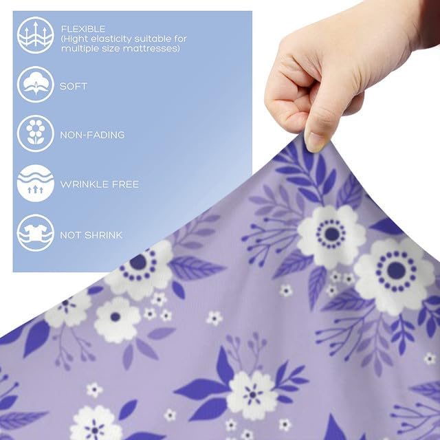 Miniatura 10 de Juego de edredón de flores florecientes, juego de cama tamaño King, juego de ropa de cama floral de granja de 3 piezas con 2 fundas de almohada, sin