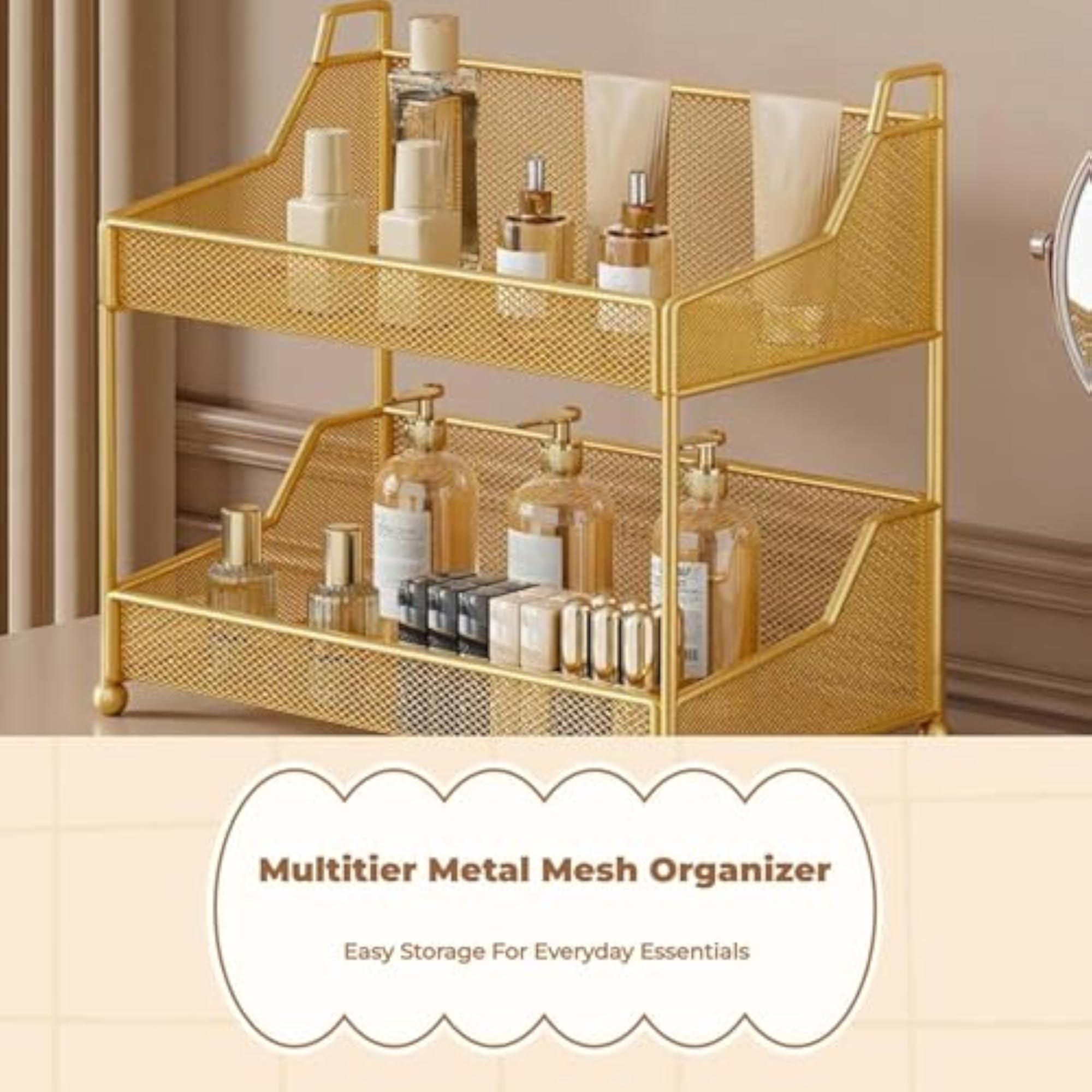 Multi-Function 3 Tier Makeup Organizer, Clear Cosmetic Storage