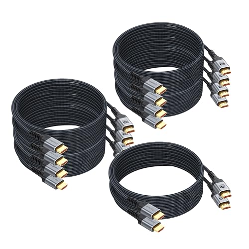 Câbles HDMI tressés haute performance 8K HDR10 pour une clarté visuelle absolue sur moniteur.