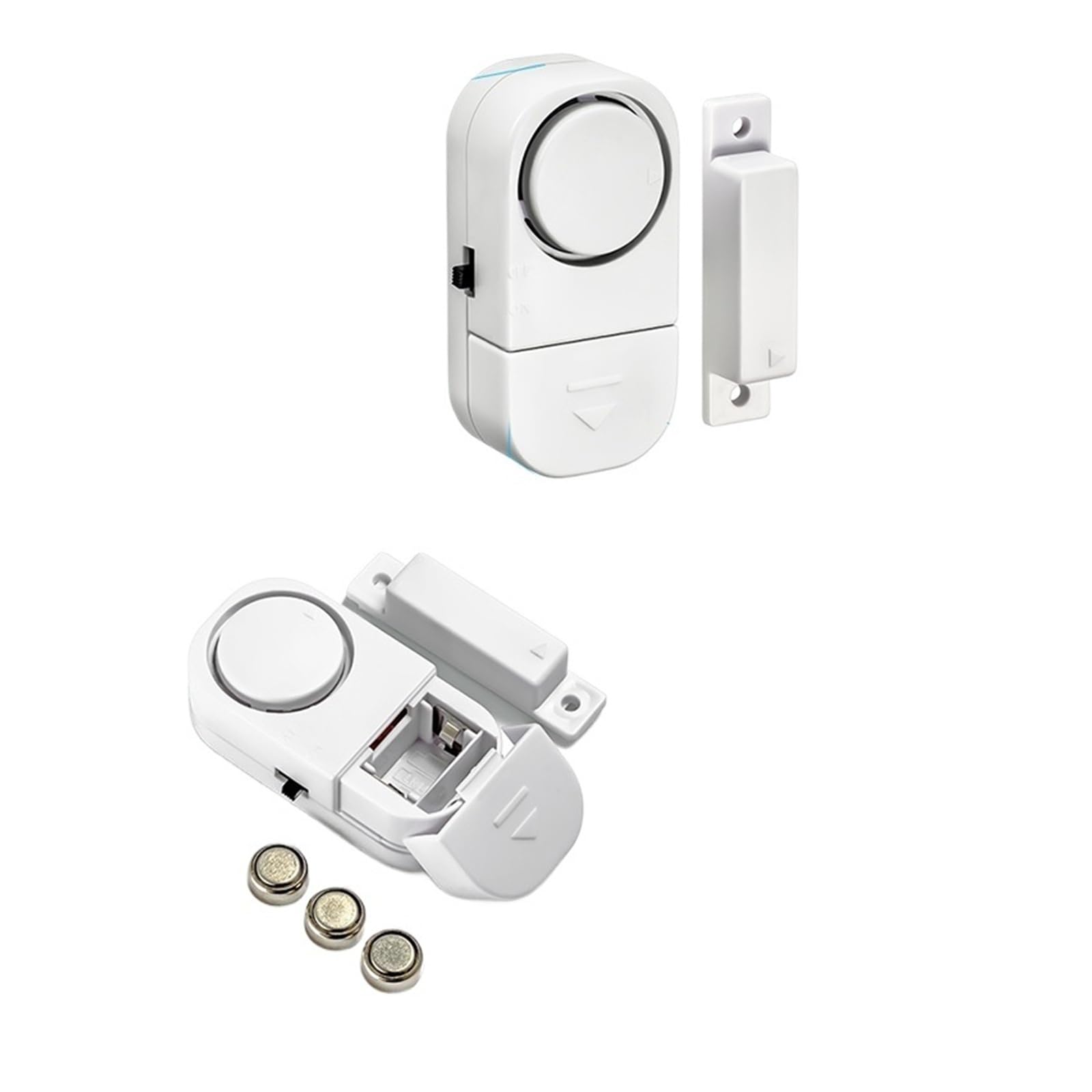Sensor de puerta de ventana | Con batería, alarma de seguridad magnética de apertura independiente de 90db for casa(3pcs)