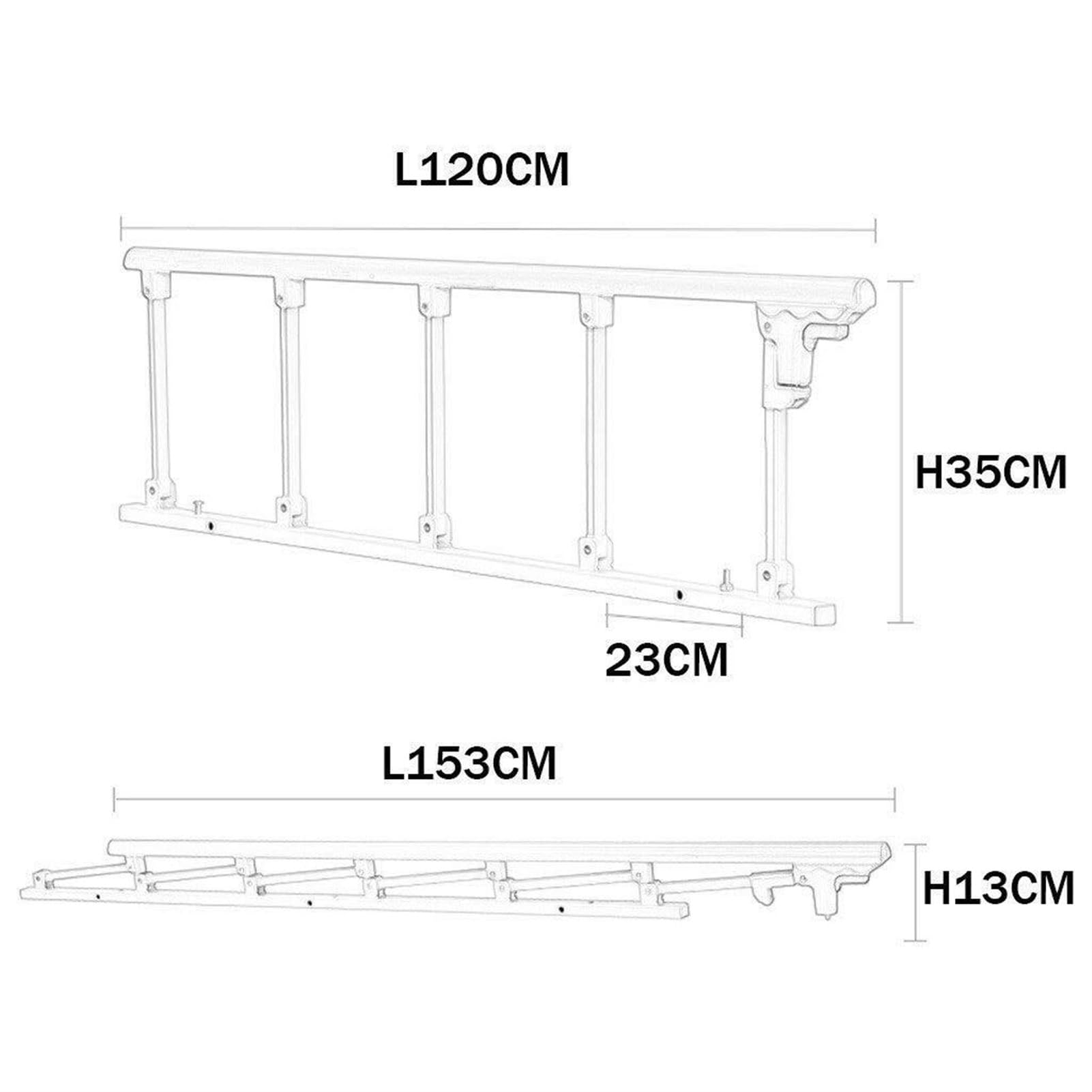 Barandillas de Cama para Personas Mayores, Barandilla de Seguridad for Cama, Protector retráctil Plegable de 120x40cm for Ayuda en el hogar for Personas Mayores