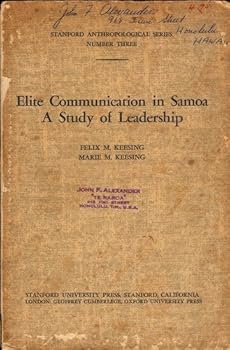 Paperback Elite Communication in Samoa - A Study of Leadership Book