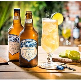 Hollows & Fentimans Alcoholic Ginger Beer - 4% Vol - All Natural - Botanically Brewed Craft Beer - Infused with Natural Ginger Root - 8 x 500ml – Fentimans