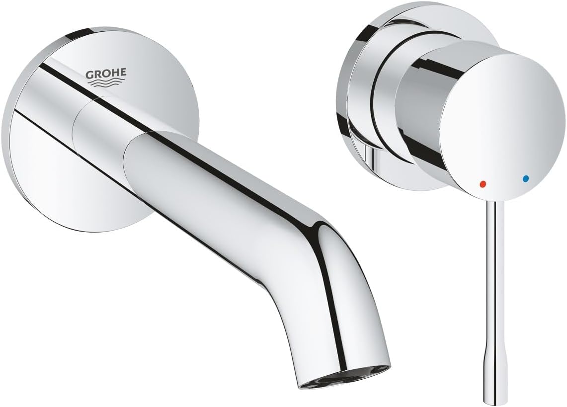 19408001 Essence Wall-mounted 2-Hole Basin Tap, Final assembly set (Concealed Body Not included)