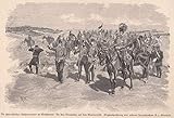  Franz Joseph, Kaiser v. Österreich - Die österreichischen Kaisermanöver im Waldviertel bei Schwarzenau: Kaiser Franz Joseph, Wilhelm II. und der König von Sachsen auf dem Manöverfeld. [Grafik]