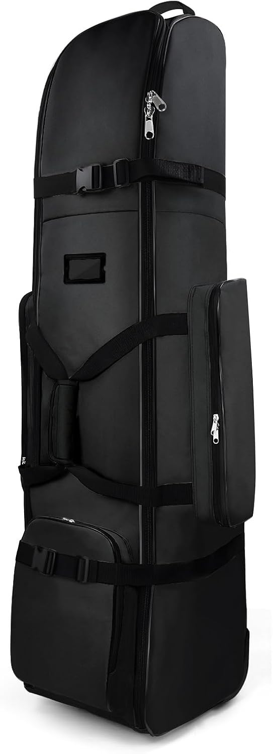 Golf Travel Bag with Wheels - 900D Polyester Oxford Wear-Resistant Cover with Zipper